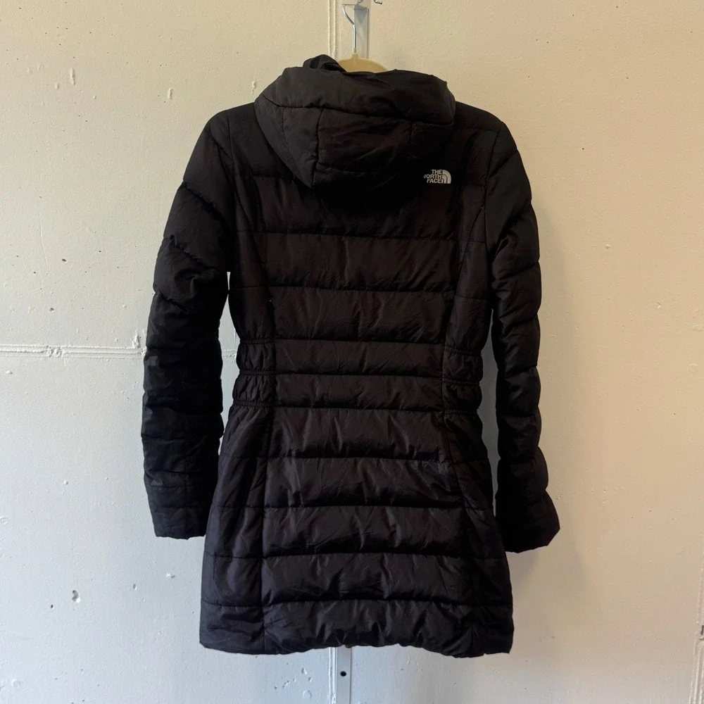 The North Face Gotham Down Parka Jacket Black 550 Fill Hooded Womens XS NF0A35BV